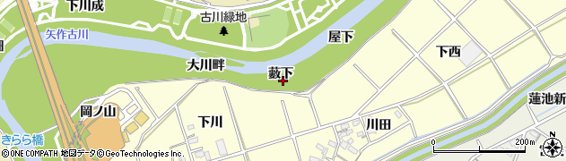 愛知県西尾市小島町（藪下）周辺の地図
