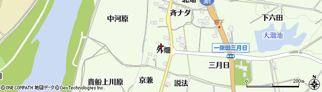 愛知県新城市一鍬田（外畑）周辺の地図