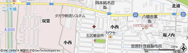京都府八幡市川口西扇周辺の地図