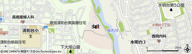 兵庫県川西市虫生周辺の地図