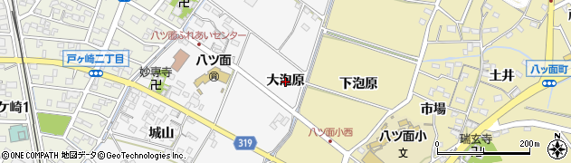 愛知県西尾市戸ケ崎町（大泡原）周辺の地図
