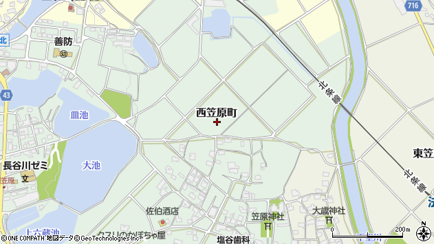 〒675-2213 兵庫県加西市西笠原町の地図