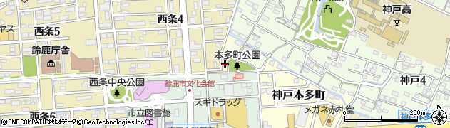 三重県鈴鹿市神戸本多町714周辺の地図