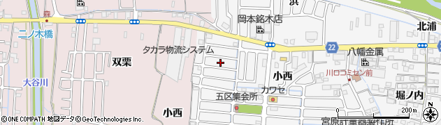 京都府八幡市川口西扇22周辺の地図