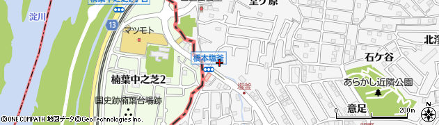 京都府八幡市橋本愛宕山13周辺の地図