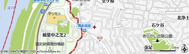 京都府八幡市橋本愛宕山周辺の地図