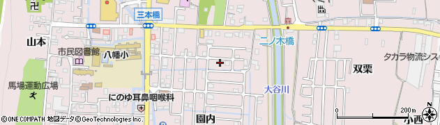 京都府八幡市八幡園内26周辺の地図