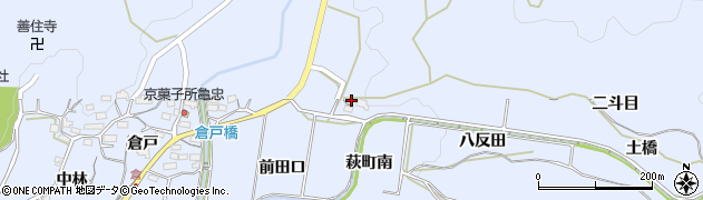 愛知県豊川市萩町（前田口）周辺の地図