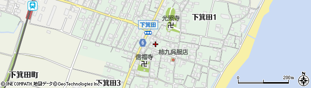 三重県鈴鹿市下箕田周辺の地図