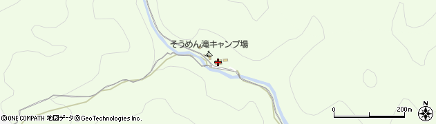 姫路市立　そうめん滝キャンプ場周辺の地図