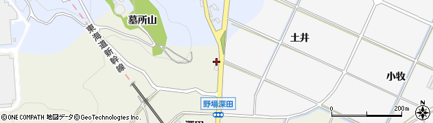 愛知県幸田町（額田郡）野場（柿木田）周辺の地図