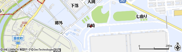 愛知県西尾市下羽角町長崎周辺の地図