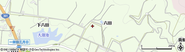 愛知県新城市一鍬田（福田）周辺の地図