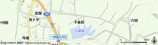 愛知県新城市一鍬田（下六田）周辺の地図