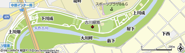 古川緑地周辺の地図