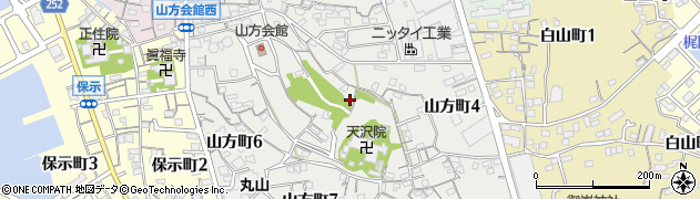 愛知県常滑市山方町周辺の地図
