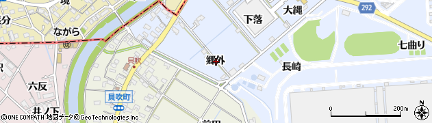 愛知県西尾市下羽角町郷外周辺の地図