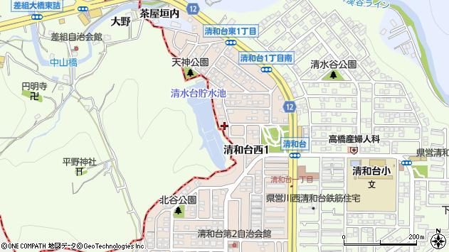 〒666-0143 兵庫県川西市清和台西の地図
