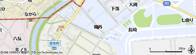 愛知県西尾市下羽角町（郷外）周辺の地図