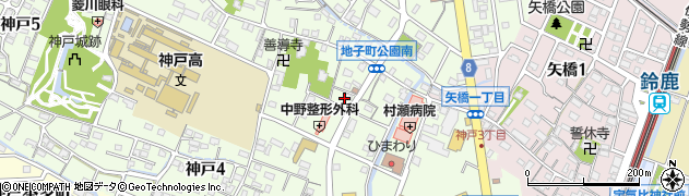三重県鈴鹿市神戸3丁目4周辺の地図