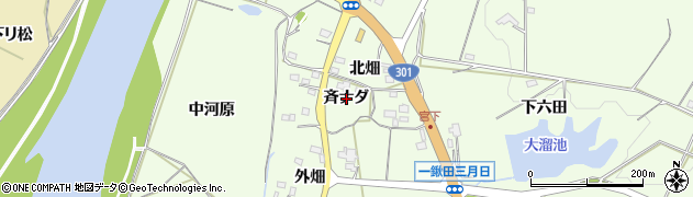 愛知県新城市一鍬田（斉ナダ）周辺の地図