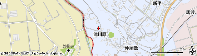 愛知県新城市川田（滝川原）周辺の地図