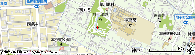 神戸公園周辺の地図