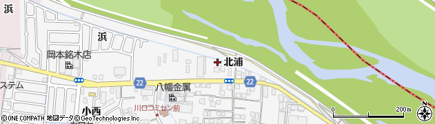京都府八幡市川口（北浦）周辺の地図