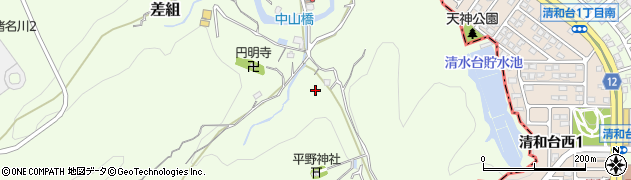 兵庫県川辺郡猪名川町差組宮ノ下周辺の地図
