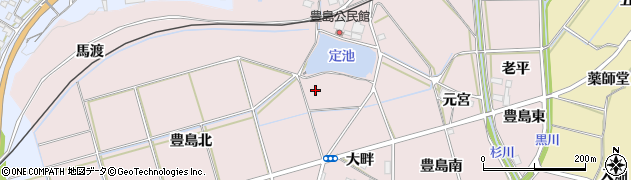 愛知県新城市豊島（北）周辺の地図