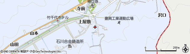 愛知県岡崎市鉢地町周辺の地図