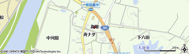 愛知県新城市一鍬田（北畑）周辺の地図