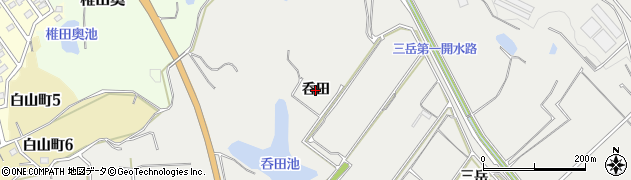 愛知県常滑市樽水（呑田）周辺の地図
