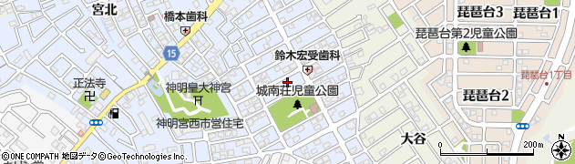 京都府宇治市神明宮東周辺の地図