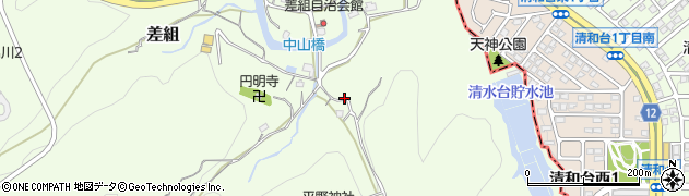 兵庫県猪名川町（川辺郡）差組周辺の地図