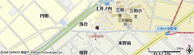 ＪＡ西尾三和ＳＳ周辺の地図