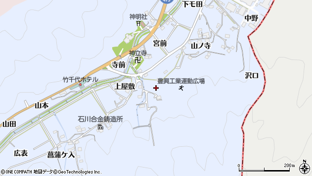〒444-3512 愛知県岡崎市鉢地町の地図
