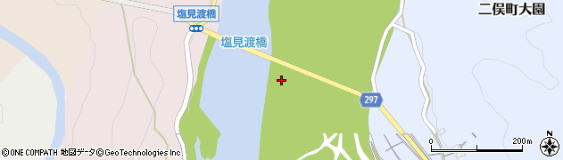 塩見渡橋周辺の地図