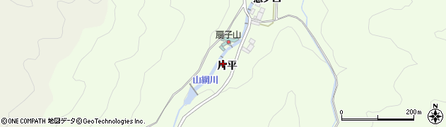 愛知県岡崎市山綱町（片平）周辺の地図