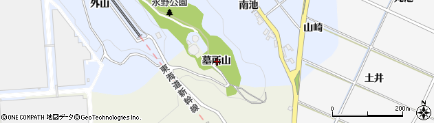 愛知県額田郡幸田町永野墓所山周辺の地図