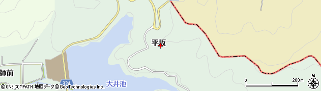 愛知県幸田町（額田郡）大草（平坂）周辺の地図