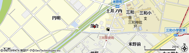 愛知県西尾市小島町（落合）周辺の地図