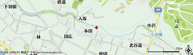 愛知県額田郡幸田町大草本田67周辺の地図