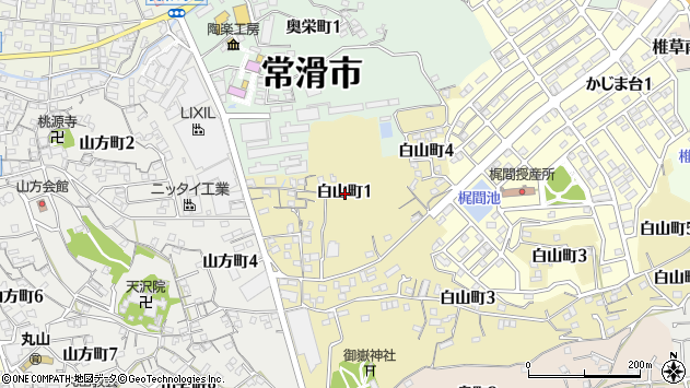 〒479-0824 愛知県常滑市白山町の地図