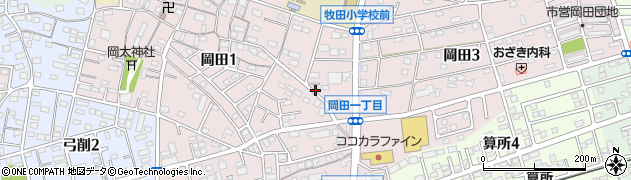 三重県鈴鹿市岡田周辺の地図