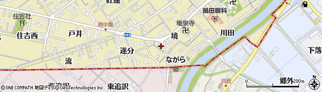 愛知県岡崎市中島町境55周辺の地図