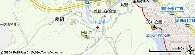 兵庫県川辺郡猪名川町差組フチノ上周辺の地図