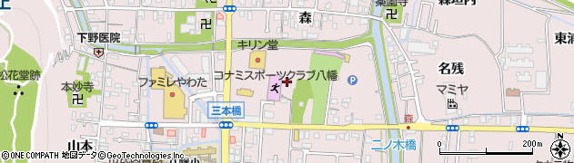京都府八幡市八幡（源氏垣外）周辺の地図