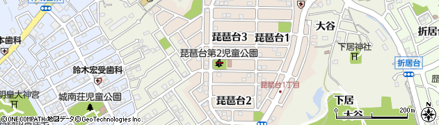 琵琶台第2児童公園周辺の地図