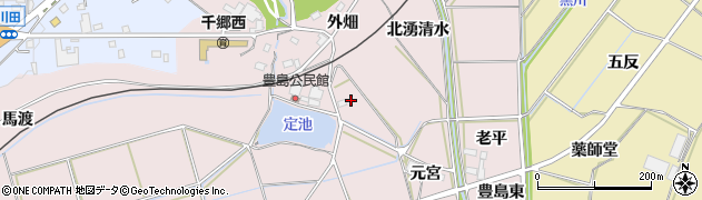 愛知県新城市豊島南湧清水周辺の地図